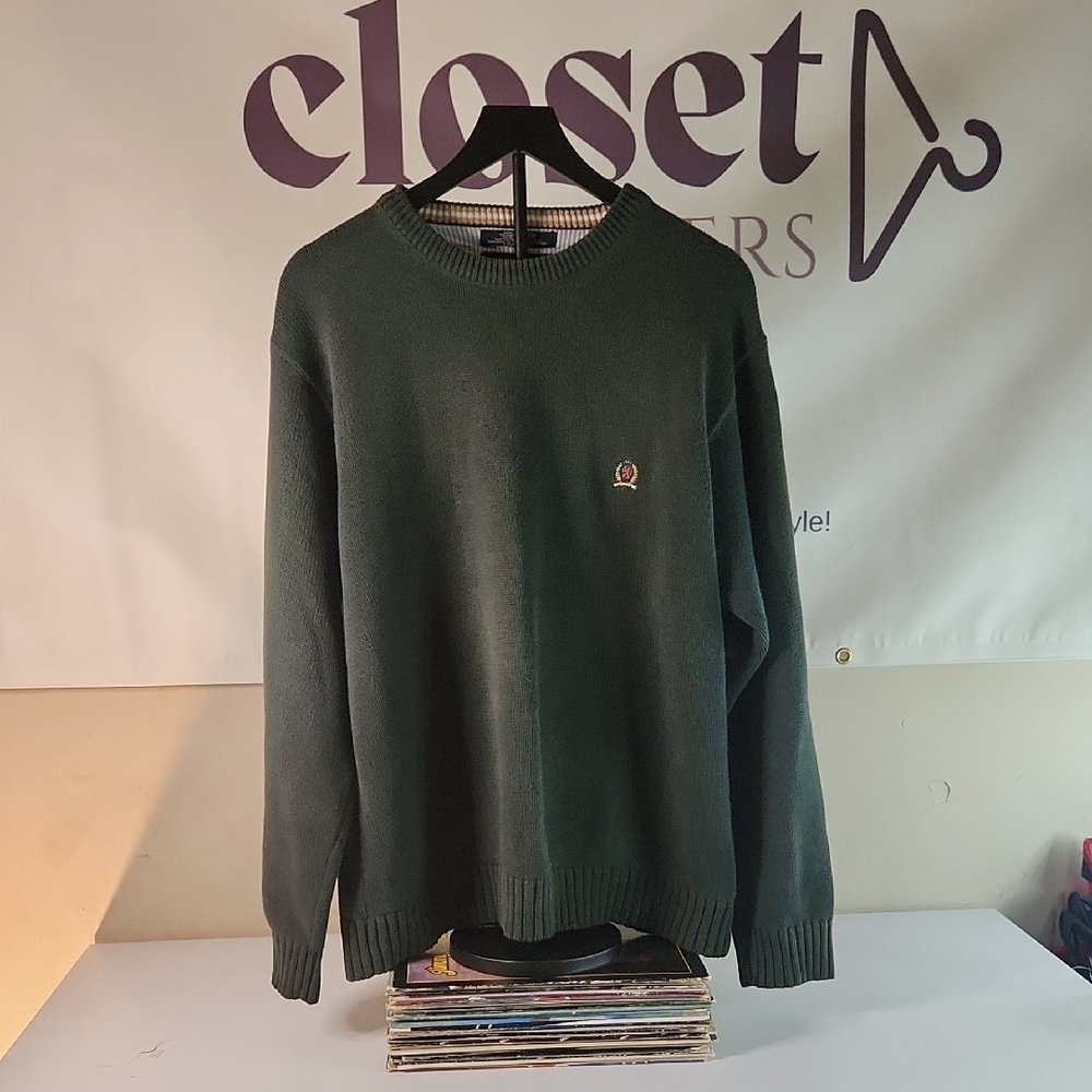 Tommy Hilfiger Dark Green Crewneck Sweater